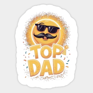 Top Dad - Celebrate Fatherhood with Style and Pride Sticker